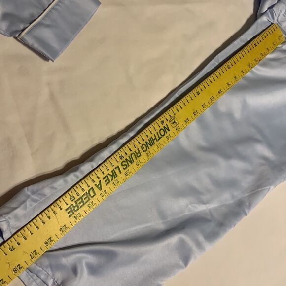 Kay Anna size XL two piece pajama set.  Light blue long sleeve/drawstring waist - Picture 9 of 11